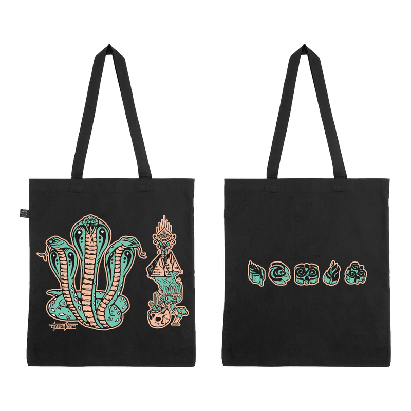 Snakes [BLACK TWO SIDED] Tote Bag