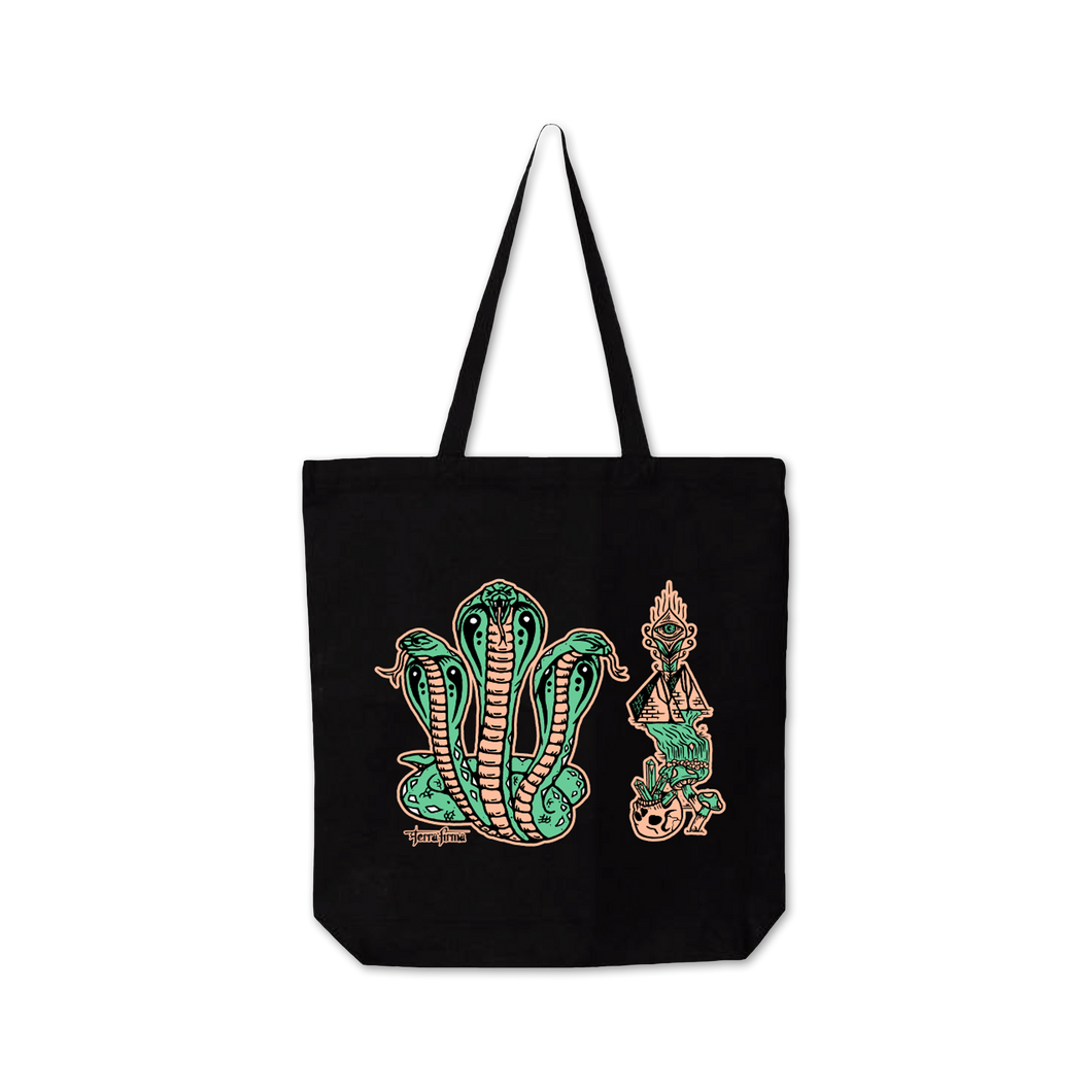 Snakes [BLACK ONE SIDED] Tote Bag